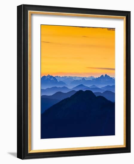 USA, Washington State. Skyline Divide in the North Cascades, Mt. Baker.-Gary Luhm-Framed Photographic Print