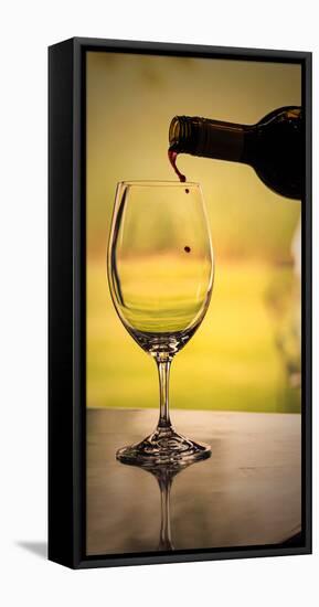 USA, Washington State, Walla Walla. Red wine backlit by the mid-day sun-Richard Duval-Framed Premier Image Canvas