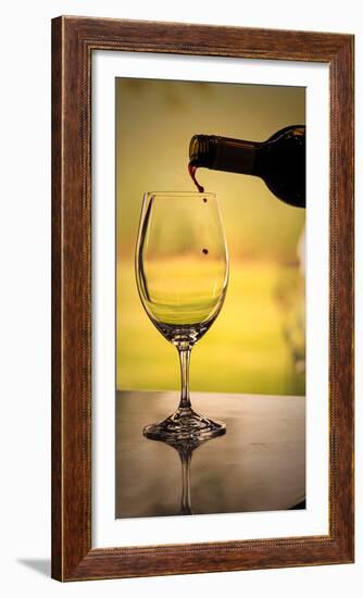 USA, Washington State, Walla Walla. Red wine backlit by the mid-day sun-Richard Duval-Framed Photographic Print