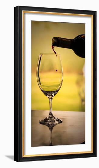 USA, Washington State, Walla Walla. Red wine backlit by the mid-day sun-Richard Duval-Framed Photographic Print