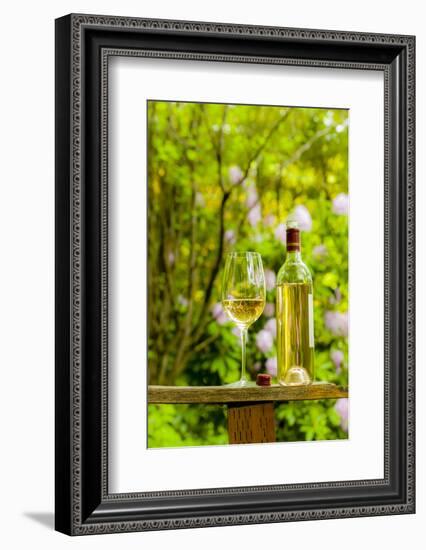 Usa, Washington State, Woodinville. White wine for an outdoor tasting at JM Cellars.-Richard Duval-Framed Photographic Print