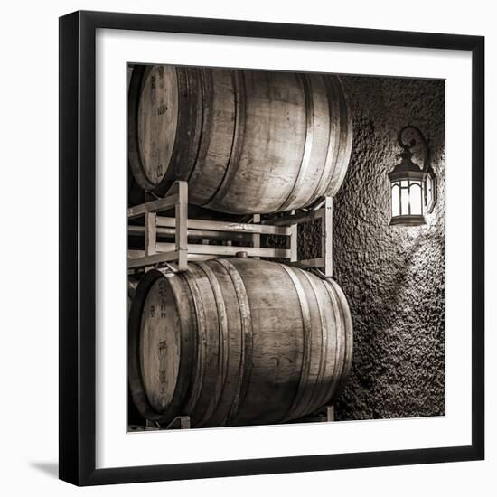 USA, Washington State, Yakima Valley. Barrel cave in low light.-Richard Duval-Framed Photographic Print