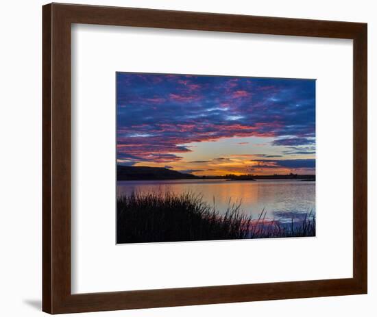 USA, Washington. Sunset on Scooteney Reservoir-Don Paulson-Framed Photographic Print