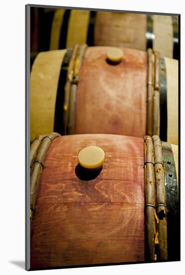 USA, Washington, Walla Walla. Barrel Room in Walla Walla Winery-Richard Duval-Mounted Photographic Print