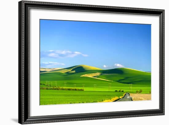 USA, Washington, Walla Walla. Blue Mountains Border Fields-Richard Duval-Framed Photographic Print