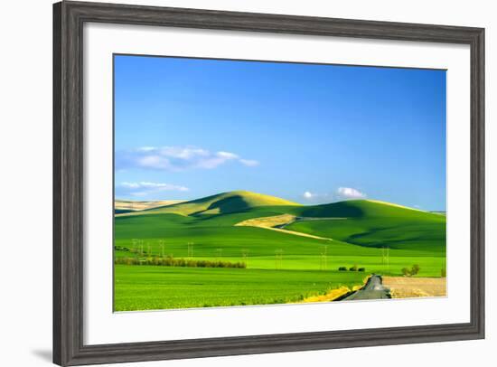 USA, Washington, Walla Walla. Blue Mountains Border Fields-Richard Duval-Framed Photographic Print