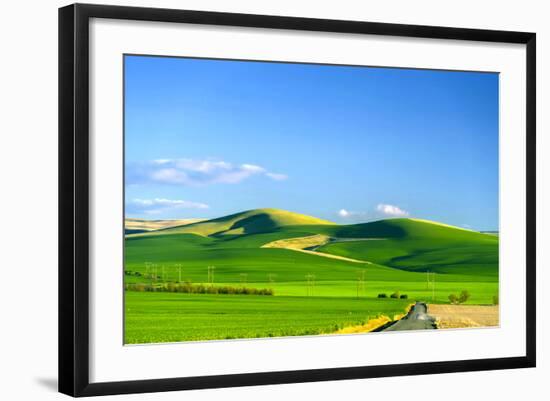 USA, Washington, Walla Walla. Blue Mountains Border Fields-Richard Duval-Framed Photographic Print