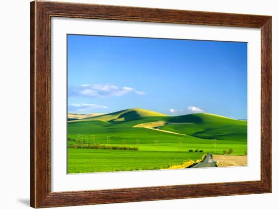 USA, Washington, Walla Walla. Blue Mountains Border Fields-Richard Duval-Framed Photographic Print