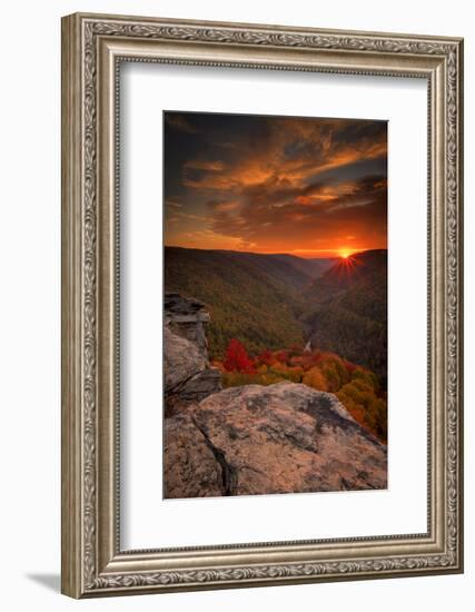 USA, West Virginia, Blackwater Falls State Park. Sunset on mountain landscape.-Jaynes Gallery-Framed Photographic Print