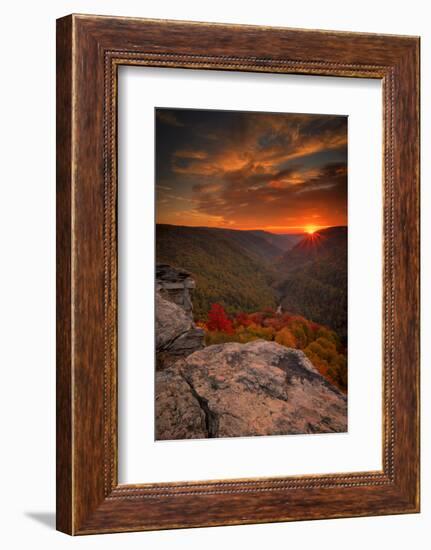 USA, West Virginia, Blackwater Falls State Park. Sunset on mountain landscape.-Jaynes Gallery-Framed Photographic Print