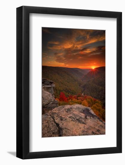 USA, West Virginia, Blackwater Falls State Park. Sunset on mountain landscape.-Jaynes Gallery-Framed Photographic Print