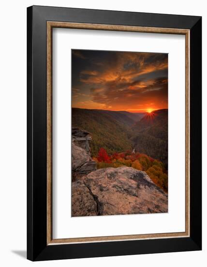 USA, West Virginia, Blackwater Falls State Park. Sunset on mountain landscape.-Jaynes Gallery-Framed Photographic Print