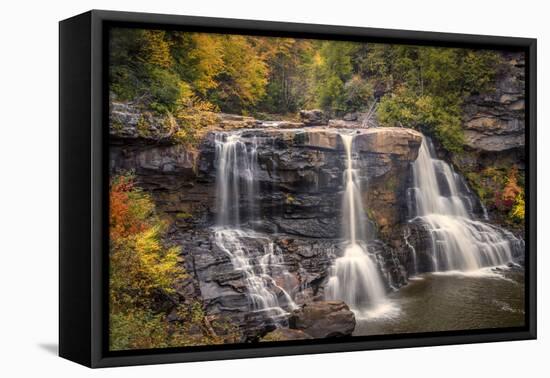 USA, West Virginia, Blackwater Falls State Park. Waterfall and forest scenic.-Jaynes Gallery-Framed Premier Image Canvas