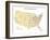 Usa With Interstate Highways, States And Names-Bruce Jones-Framed Premium Giclee Print