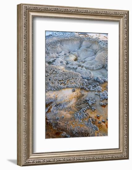 USA, Wyoming. Abstract geothermal feature, Anemone Geyser, Yellowstone National Park.-Judith Zimmerman-Framed Photographic Print