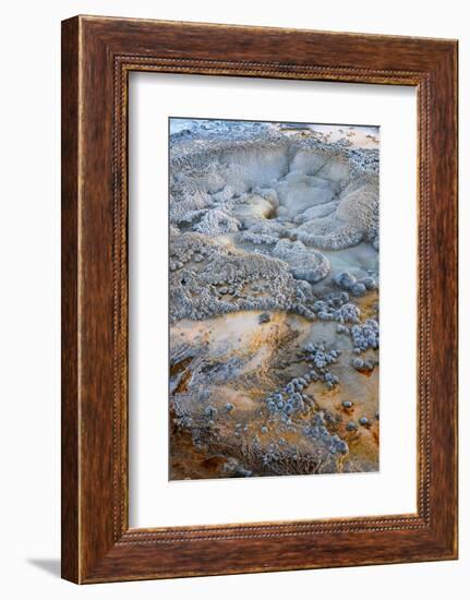 USA, Wyoming. Abstract geothermal feature, Anemone Geyser, Yellowstone National Park.-Judith Zimmerman-Framed Photographic Print