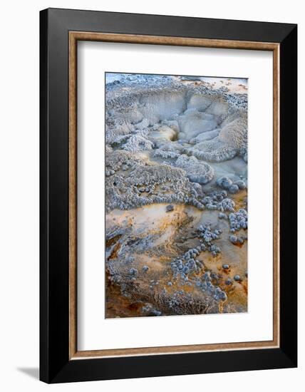 USA, Wyoming. Abstract geothermal feature, Anemone Geyser, Yellowstone National Park.-Judith Zimmerman-Framed Photographic Print