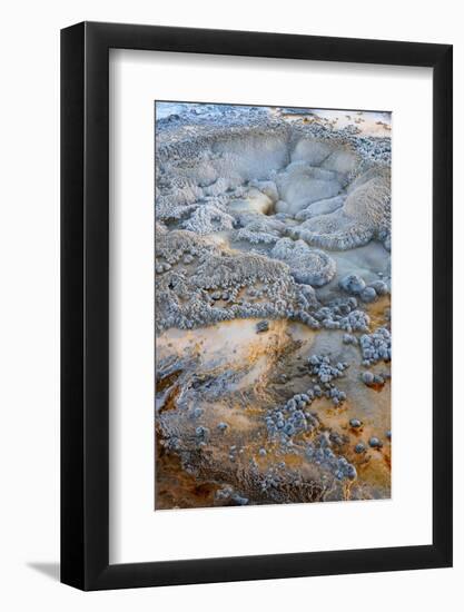 USA, Wyoming. Abstract geothermal feature, Anemone Geyser, Yellowstone National Park.-Judith Zimmerman-Framed Photographic Print