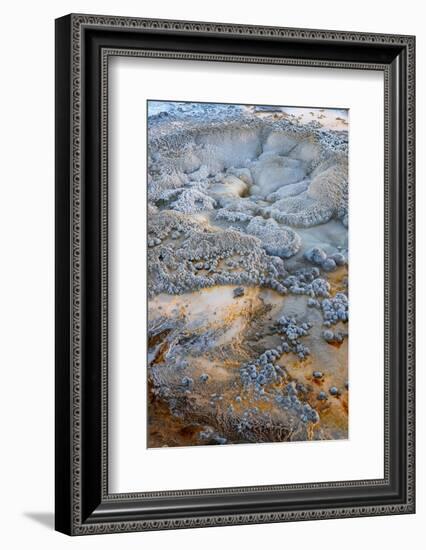 USA, Wyoming. Abstract geothermal feature, Anemone Geyser, Yellowstone National Park.-Judith Zimmerman-Framed Photographic Print