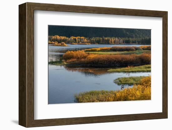 USA, Wyoming. Autumn evening at the Oxbow Bend, Grand Teton National Park.-Judith Zimmerman-Framed Photographic Print