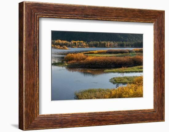 USA, Wyoming. Autumn evening at the Oxbow Bend, Grand Teton National Park.-Judith Zimmerman-Framed Photographic Print