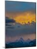 USA, Wyoming. Dramatic sky at sunset over Grand Teton, west side of Teton Mountains-Howie Garber-Mounted Photographic Print