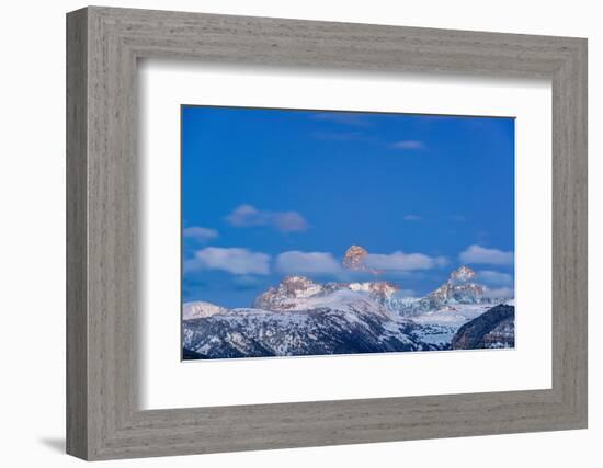 USA, Wyoming. Evening landscape of clouds over Grand Teton from the west-Howie Garber-Framed Photographic Print