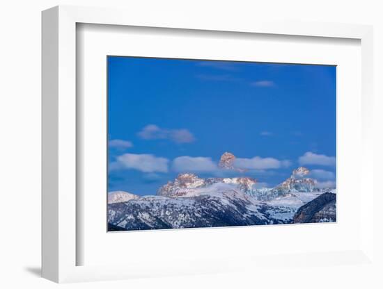 USA, Wyoming. Evening landscape of clouds over Grand Teton from the west-Howie Garber-Framed Photographic Print