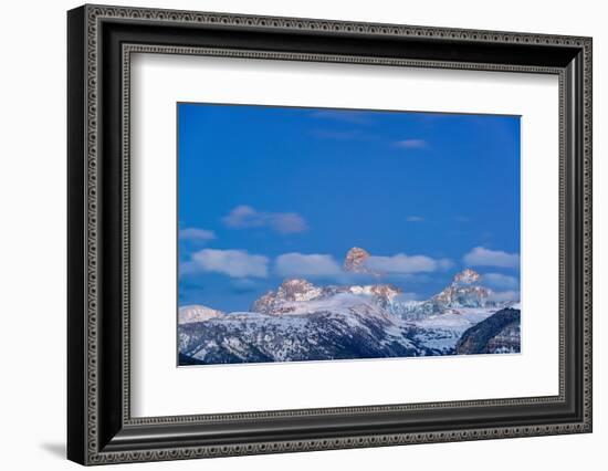 USA, Wyoming. Evening landscape of clouds over Grand Teton from the west-Howie Garber-Framed Photographic Print