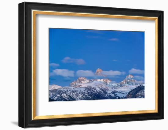 USA, Wyoming. Evening landscape of clouds over Grand Teton from the west-Howie Garber-Framed Photographic Print