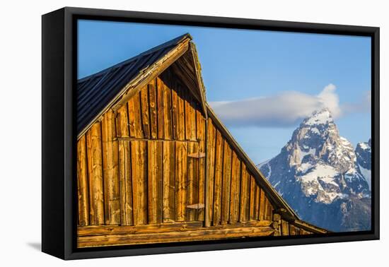 USA, Wyoming, Grand Teton National Park, Jackson, Barn roof in early morning-Elizabeth Boehm-Framed Premier Image Canvas