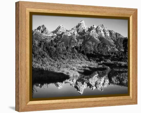 USA, Wyoming, Grand Teton National Park. Mountain Sunrise-Dennis Flaherty-Framed Premier Image Canvas