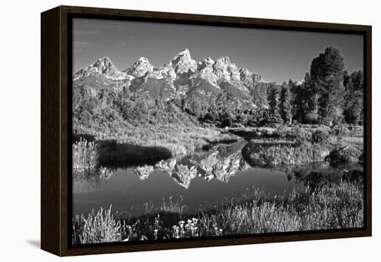 USA, Wyoming, Grand Teton National Park. Mountain Sunrise-Dennis Flaherty-Framed Premier Image Canvas