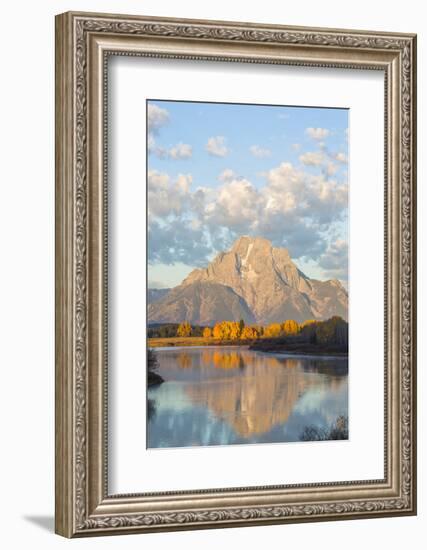 USA, Wyoming, Grand Teton National Park, Mt. Moran along the Snake River in autumn.-Elizabeth Boehm-Framed Photographic Print