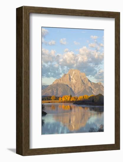 USA, Wyoming, Grand Teton National Park, Mt. Moran along the Snake River in autumn.-Elizabeth Boehm-Framed Photographic Print