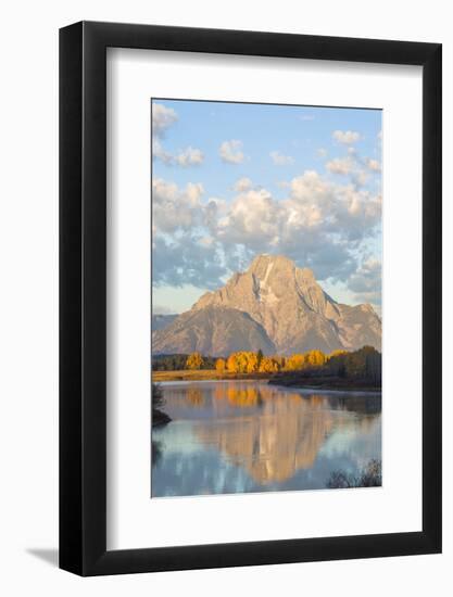 USA, Wyoming, Grand Teton National Park, Mt. Moran along the Snake River in autumn.-Elizabeth Boehm-Framed Photographic Print