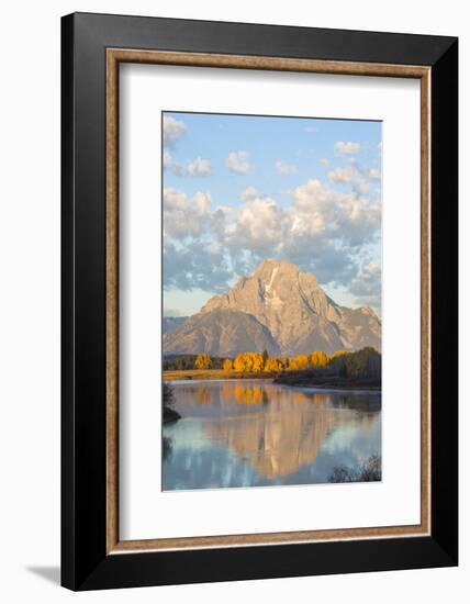 USA, Wyoming, Grand Teton National Park, Mt. Moran along the Snake River in autumn.-Elizabeth Boehm-Framed Photographic Print