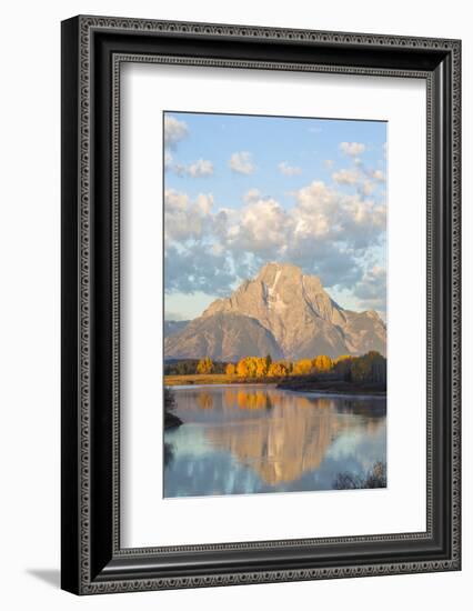 USA, Wyoming, Grand Teton National Park, Mt. Moran along the Snake River in autumn.-Elizabeth Boehm-Framed Photographic Print