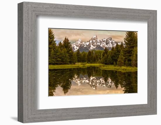 USA, Wyoming, Grand Teton National Park, Schwabacher Landing, Sunrise-John Ford-Framed Photographic Print