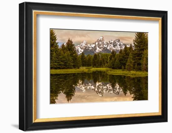 USA, Wyoming, Grand Teton National Park, Schwabacher Landing, Sunrise-John Ford-Framed Photographic Print