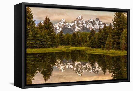 USA, Wyoming, Grand Teton National Park, Schwabacher Landing, Sunrise-John Ford-Framed Premier Image Canvas