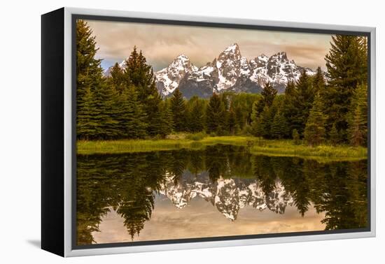 USA, Wyoming, Grand Teton National Park, Schwabacher Landing, Sunrise-John Ford-Framed Premier Image Canvas