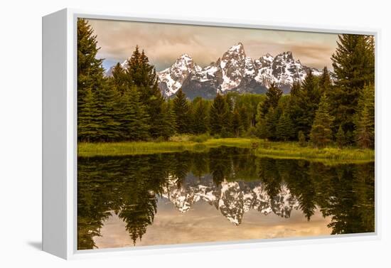 USA, Wyoming, Grand Teton National Park, Schwabacher Landing, Sunrise-John Ford-Framed Premier Image Canvas