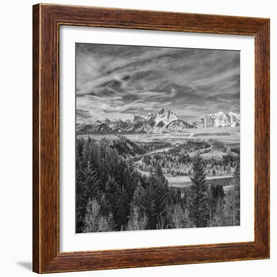 USA, Wyoming, Grand Teton National Park, Snake River Overview-John Ford-Framed Photographic Print