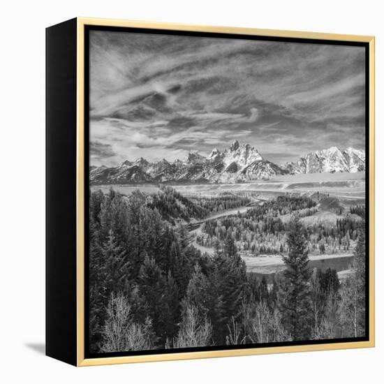 USA, Wyoming, Grand Teton National Park, Snake River Overview-John Ford-Framed Premier Image Canvas