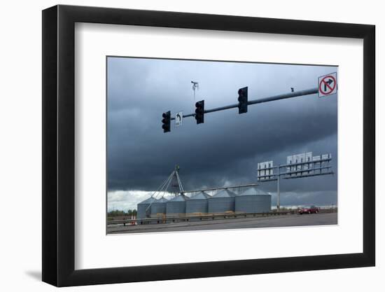 USA, Wyoming, Highway, Storm Clouds-Catharina Lux-Framed Photographic Print