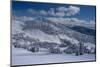 USA, Wyoming. Landscape of Peaked Mountain and Grand Targhee Resort with new snow-Howie Garber-Mounted Photographic Print