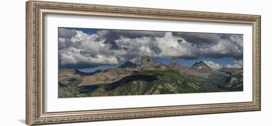 USA, Wyoming. Panoramic of Grand Teton and Teton Range from west side-Howie Garber-Framed Photographic Print