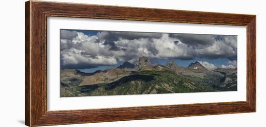 USA, Wyoming. Panoramic of Grand Teton and Teton Range from west side-Howie Garber-Framed Photographic Print