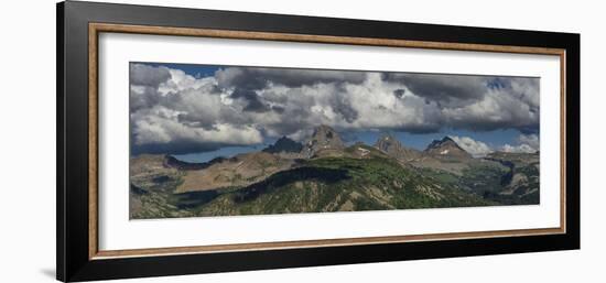 USA, Wyoming. Panoramic of Grand Teton and Teton Range from west side-Howie Garber-Framed Photographic Print